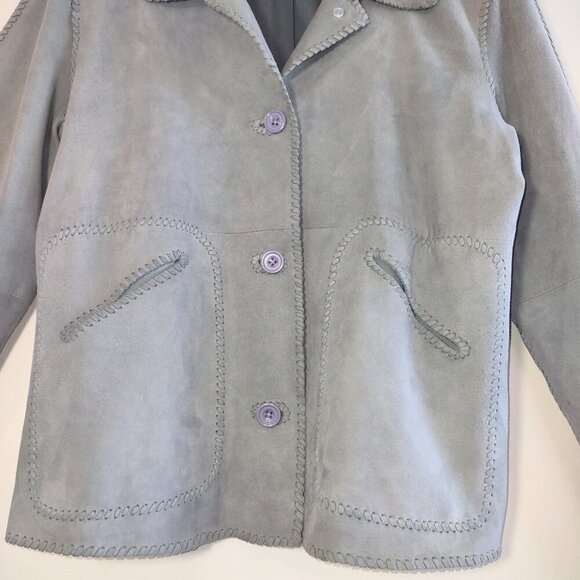 Sundance Women's Suede Boho Jacket Sage Green Size 6 Western Rodeo Cowgirl Chic - Picture 9 of 11